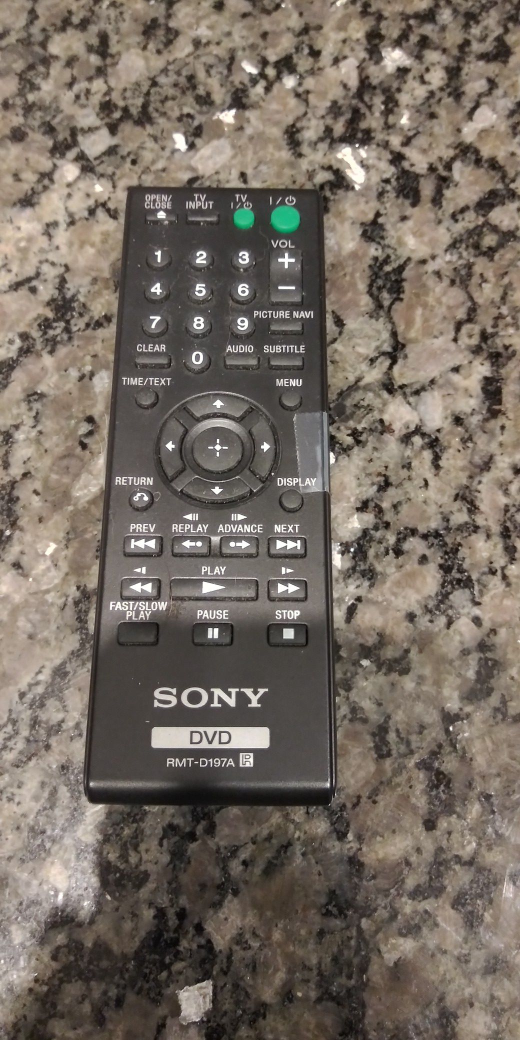 Sony dvd RMT-D197A remote control DVD player remote