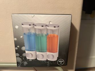 3-Chamber Walk-Mounted Shower Dispenser NEW in box