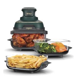 New - Ninja CRISPi Air Fryer 5 in 1 w/Glass Bowls