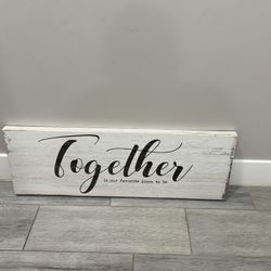 Together Wood Sign Frame