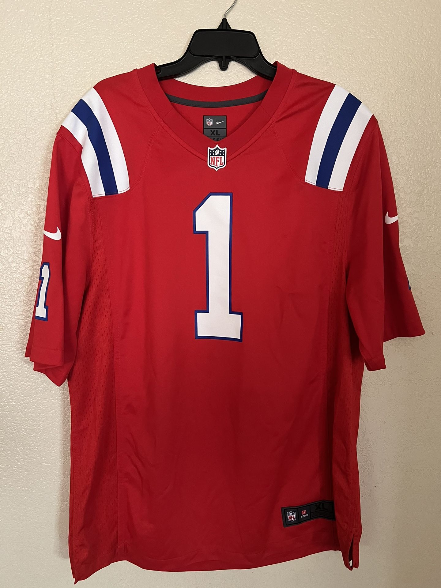 Cam Newton New England Patriots Red Alternate Game Jersey 