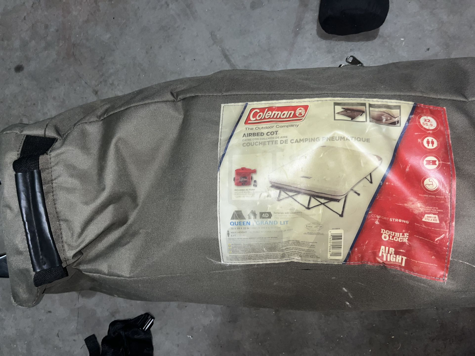 Coleman Queen Cot With Air Mattress 