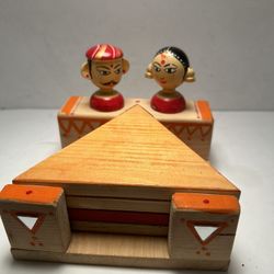 Vintage Wooden Hand Carved Coasters