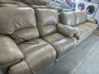 Sofa and Loveseat Lather Loveseat is electric recliner