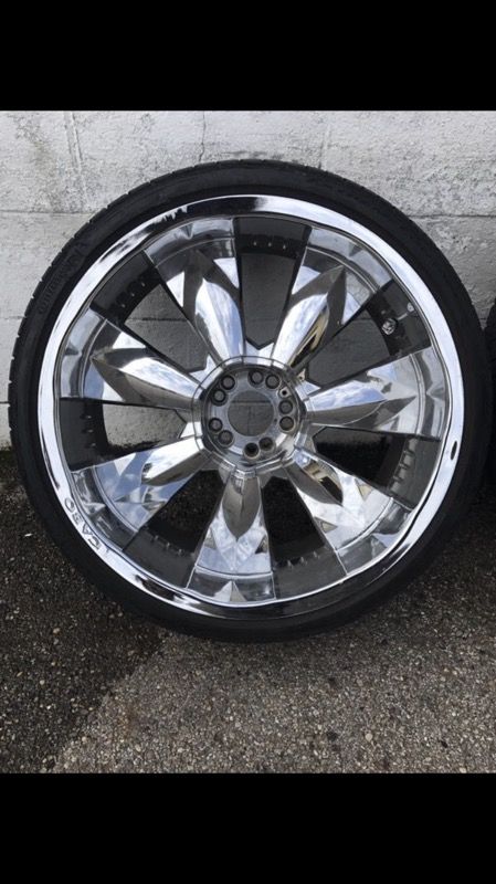 22 inch Chrome Cabo Wheels + Tires
