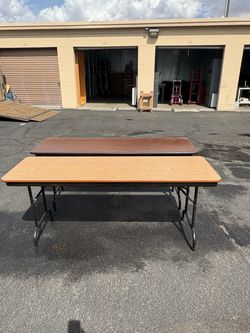 2 Skinny 6ft Long Folding Tables- $25 EACH