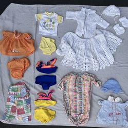 Lot Of Vintage Doll Clothes 