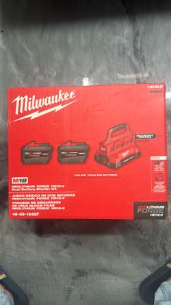Milwaukee M18 rapid charger + 2 batteries