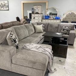 U Shaped Sectional Financing Available By ASHLEY 🚚