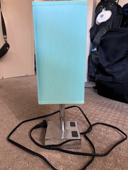 Desk Lamp with USB-C & USB-A ports + 2 outlets