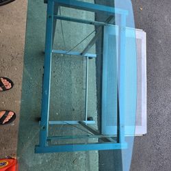 Computer Desk Tinted Glass Top