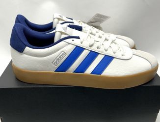 Adidas VL Court 3.0 Lace Up Sneakers Core White/Royal Blue Color Size 12