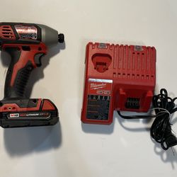 $50 Milwaukee M18 Impact Driver Kit w/ Battery + Charger – Works Perfect