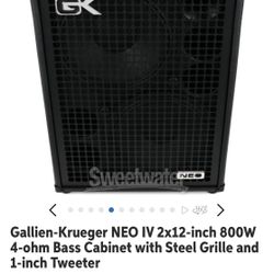 Gallien Krueger NEO IV 800W Base Cabinet 