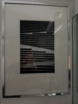 Framed Black and White Staircase Photography Print