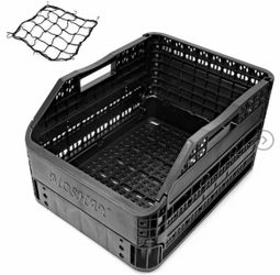 Bike Bicycle Foldable Rear Basket Bike Basket Rear,