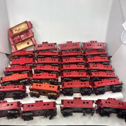 AMERICAN FLYER S GAUGE - LOT OF 27 CARS (contact info removed)6 24603 630 + 3 shells