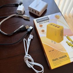 7-Piece Phone Charger & Cable Bundle – 3 Chargers + 4 Cables