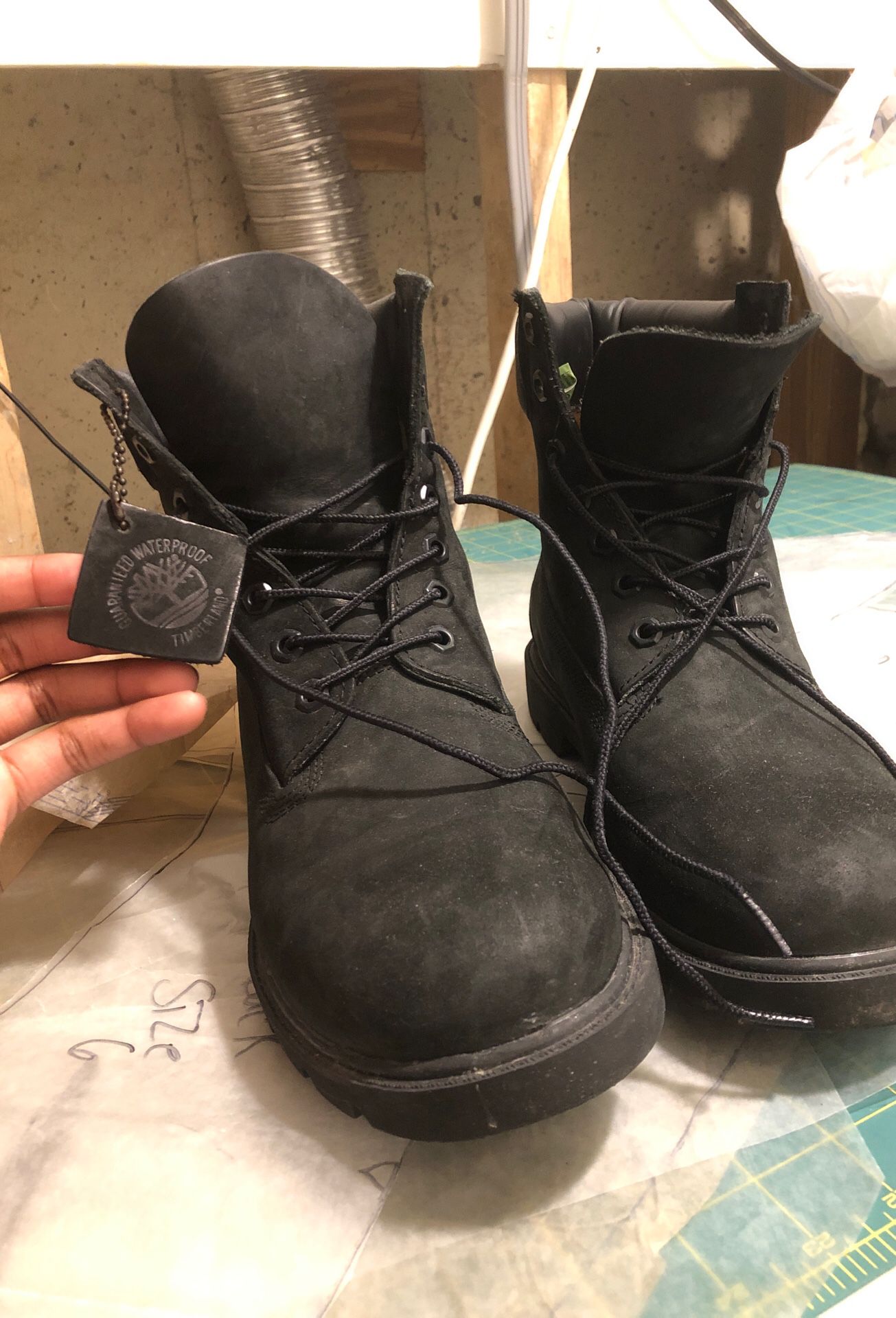 Black Timberland Boots Size 9.5