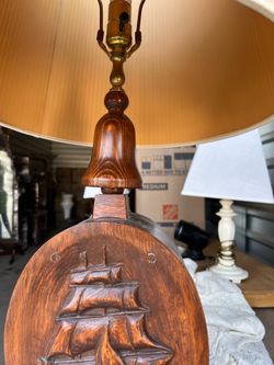 Vintage Nautical Ship/Anchor Pulley Lamp - Retro 60s Kitsch