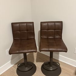 Adjustable Bar Stools - Vintage Brown