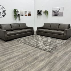 Leather Couch Set 2 Piece Couch Set - Free Delivery