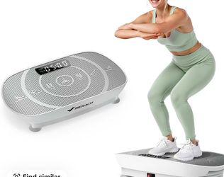 Merach Slim Vibration Plate Exercise Machine Lymphatic Drainage Fitness Machine Vibrations Compact Design Fitness Home Gym Equipment Whole Body Workou
