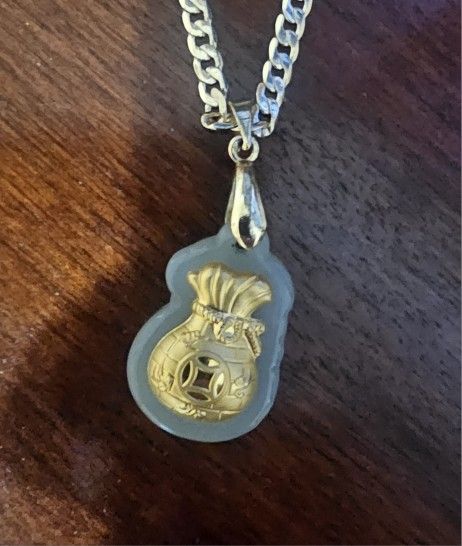 Gold And Jade Pendant 