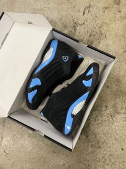 Air Jordan 14 Retro Black University Blue Sz 10M