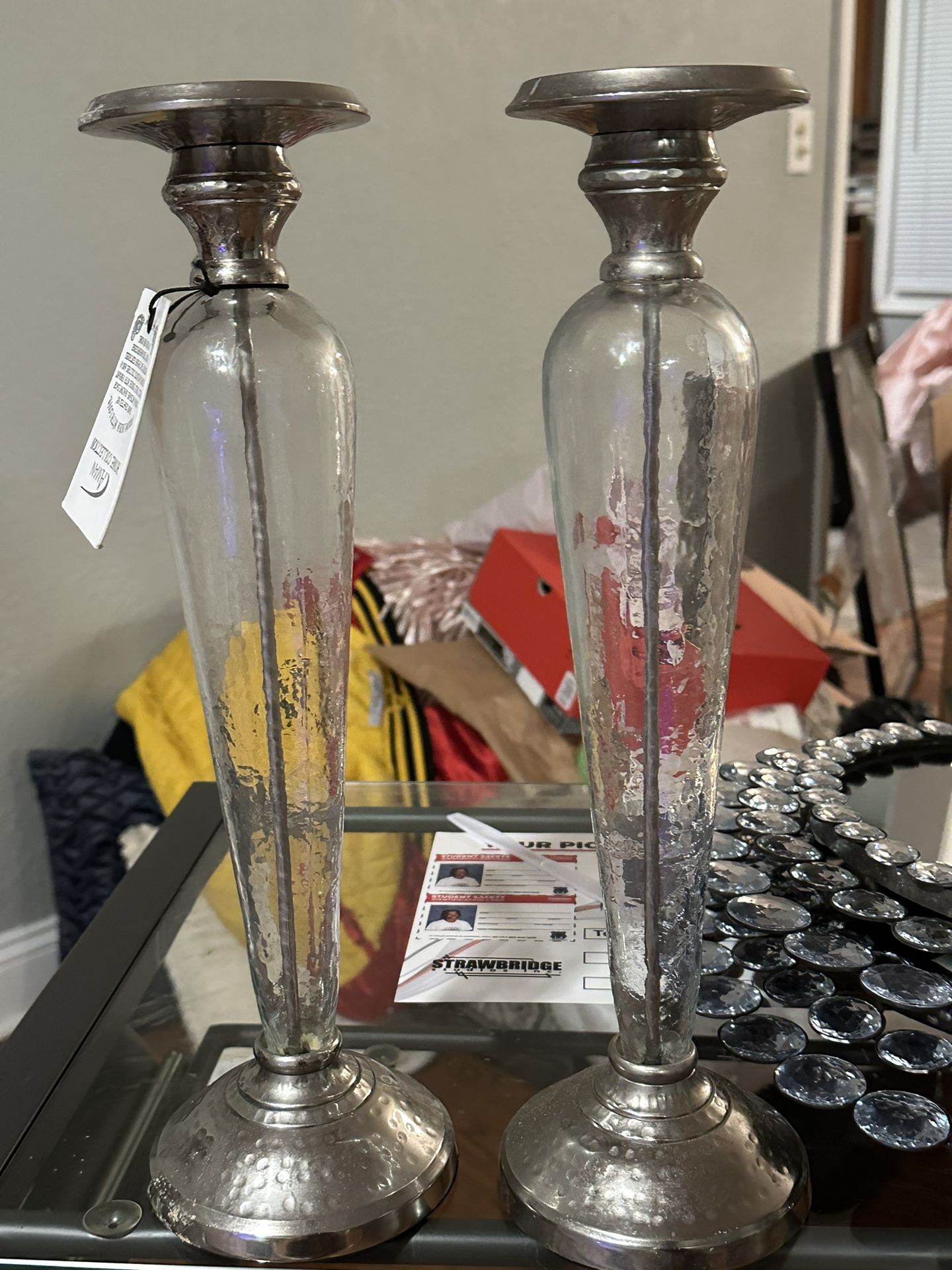 Glass Candle Holders 