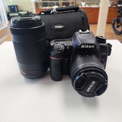 Nikon D7500 with Two lenses and bag
