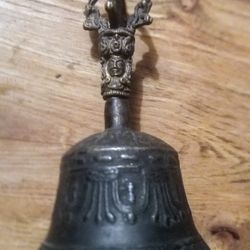 Brass Bell With Religious Symbols 