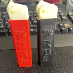 RARE Vintage Pez No Feet: Hard To Find Stem Color Variations: Made In Hungary
