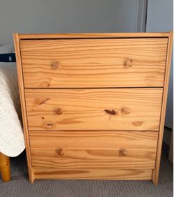 IKEA 3-Drawer Chest of Drawers (Solid Pine)