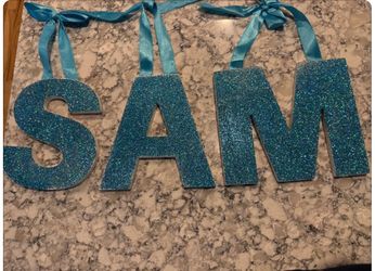 Glitter Letter Set with Ribbon – SAM