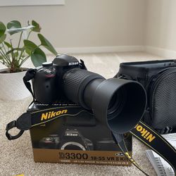Nikon D3300 DSLR Dual Lens Camera Full Kit