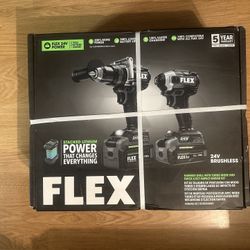 FLEX 24-volt 2-Tool Brushless Power Tool Combo Kit with Soft Case (2-Batteries 6Ah+3.5Ah)