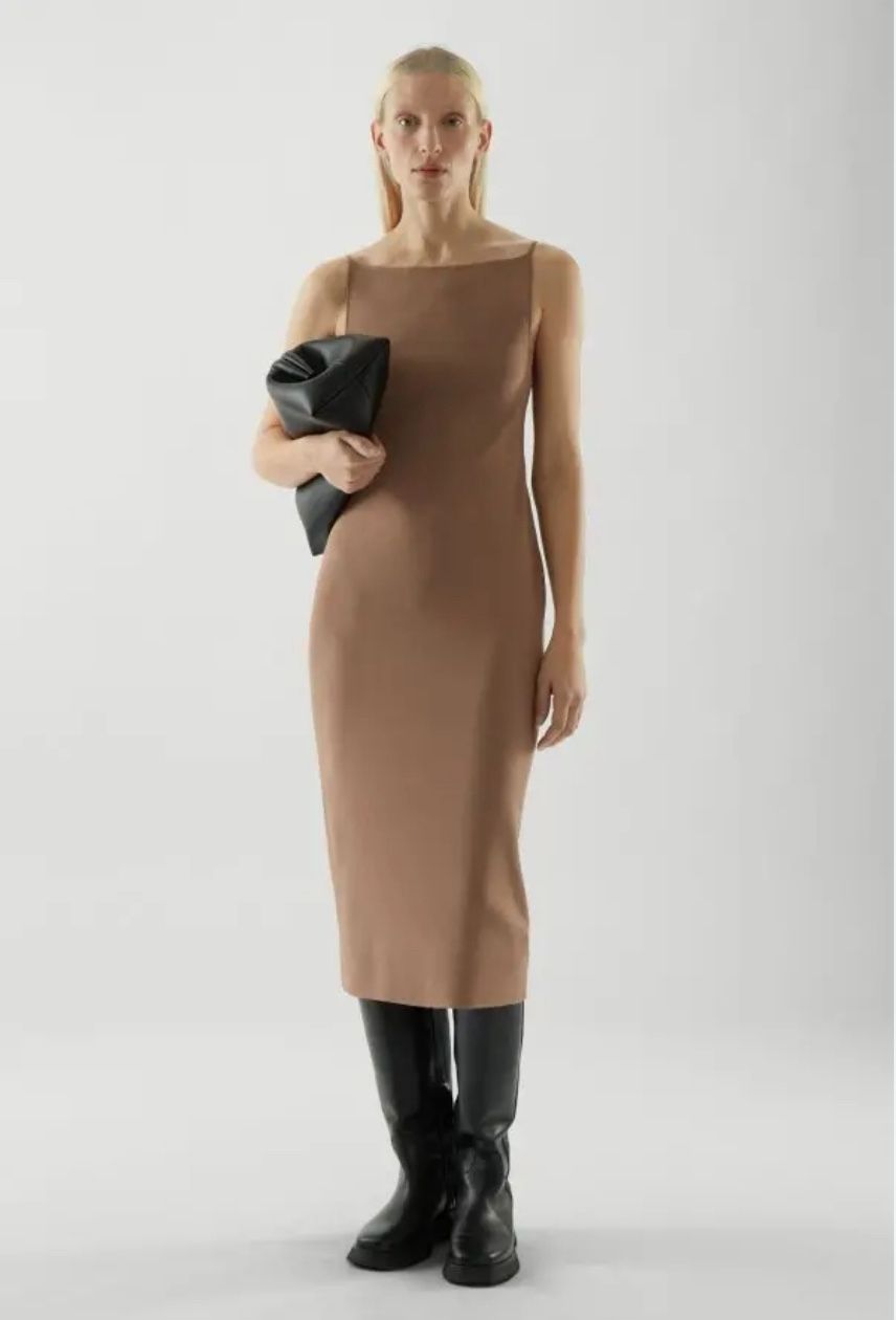COS Backless Knitted Slip Dress