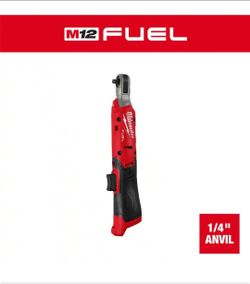 Milwaukee M12 FUEL 12V Lithium-Ion Compact 1/4 in. Cordless Ratchet (Tool-Only)Brand New