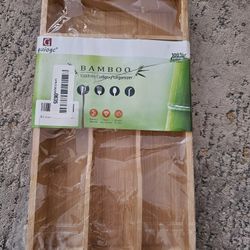 Bamboo Silverware Organizer 