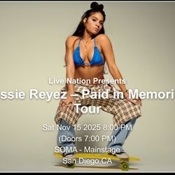 Jessie Reyez - Paid In Memories Tour VIP GA
