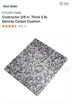 FUTURE FOAM Contractor 3/8 in. Thick 5 lb. Density Carpet Cushion