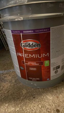 5 gallons Glidden Eggshell SW 7100 Arcade White