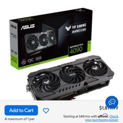 ASUS TUF Gaming GeForce RTX™ 4090 24GB GDDR6X OG OC Edition Graphics Card