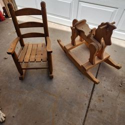 Kids Chair And Rocking Horse