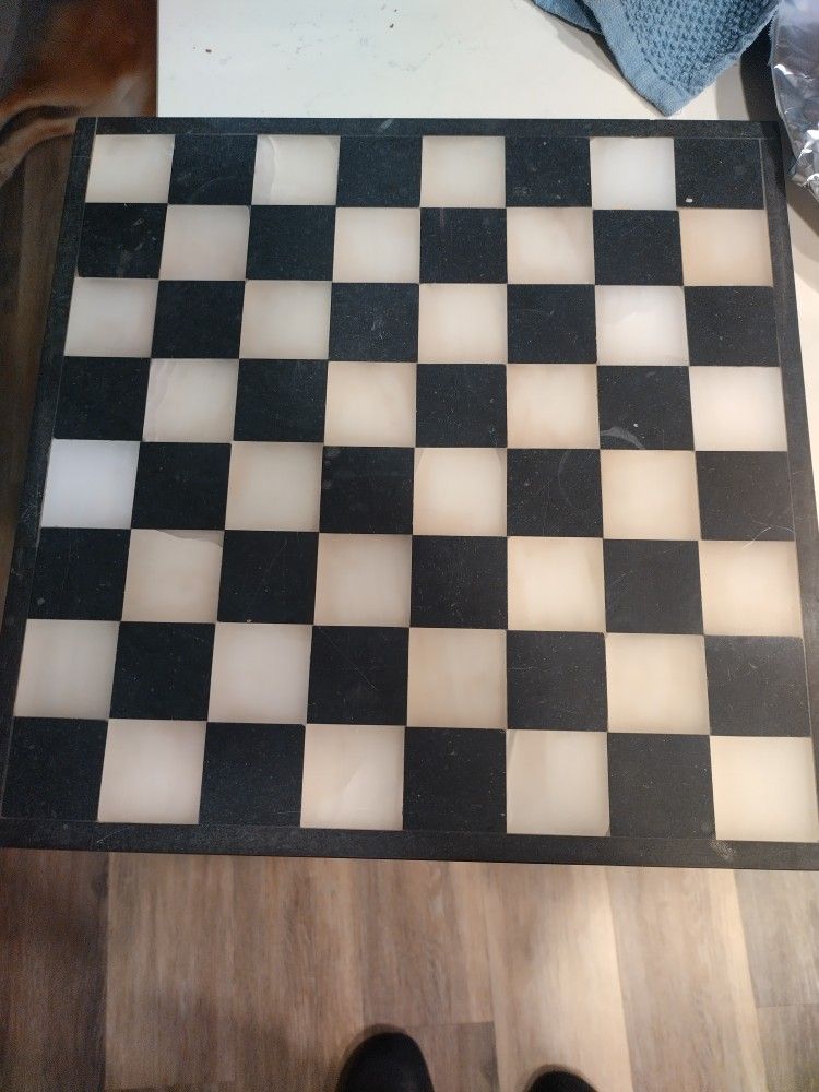 Marble Chess Board. 14 inches X 14 Inches