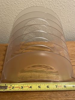 Clear six-tier incline plastic file organizer - Like new!