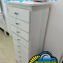 White Paulina Diamond Dresser New Chest Bonito 