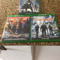 Three Xbox one games very good condition