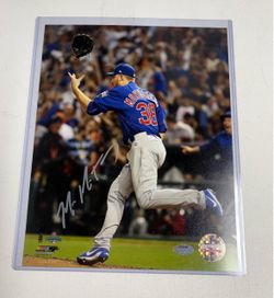 Mike Montgomery Chicago Cubs Signed 8x10 Photo "16 WS CHAMP